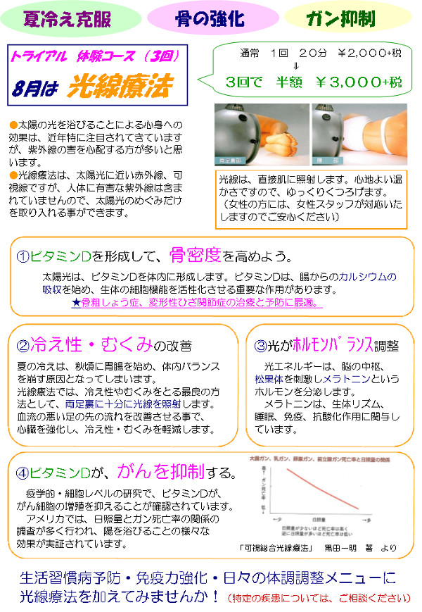 さいたま市 光線療法