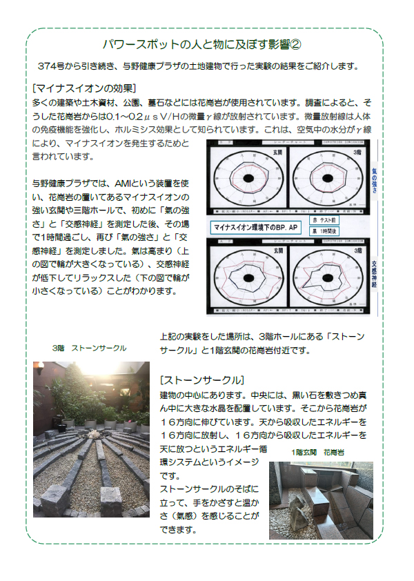 パワースポットの人と物に及ぼす影響②